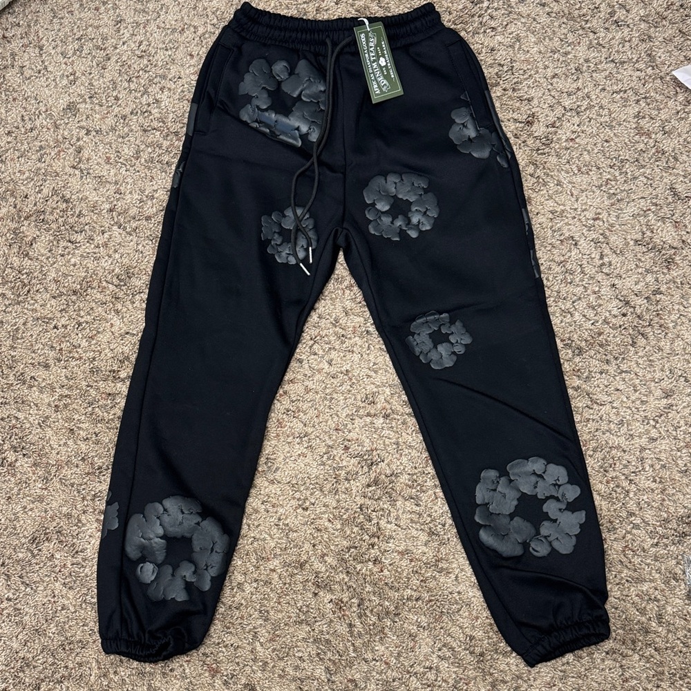Black Patterned Joggers